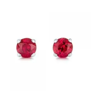 Natural Ruby stud earrings 1/2 carat