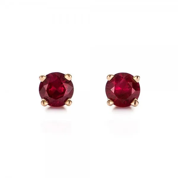 Natural Ruby stud earrings 1/2 carat