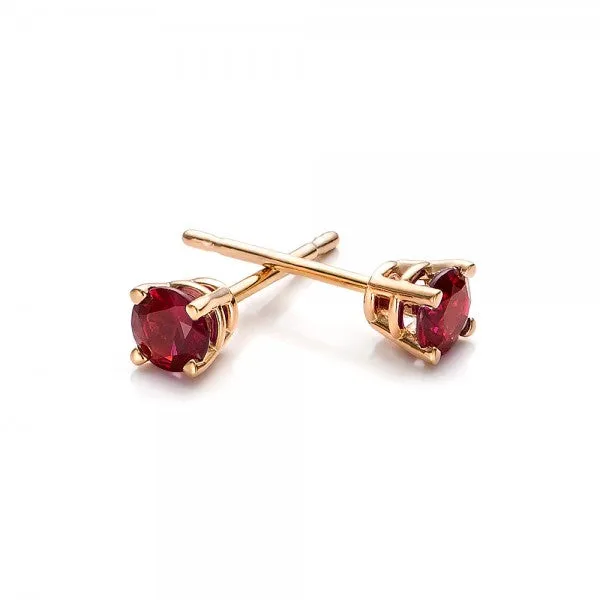 Natural Ruby stud earrings 1/2 carat