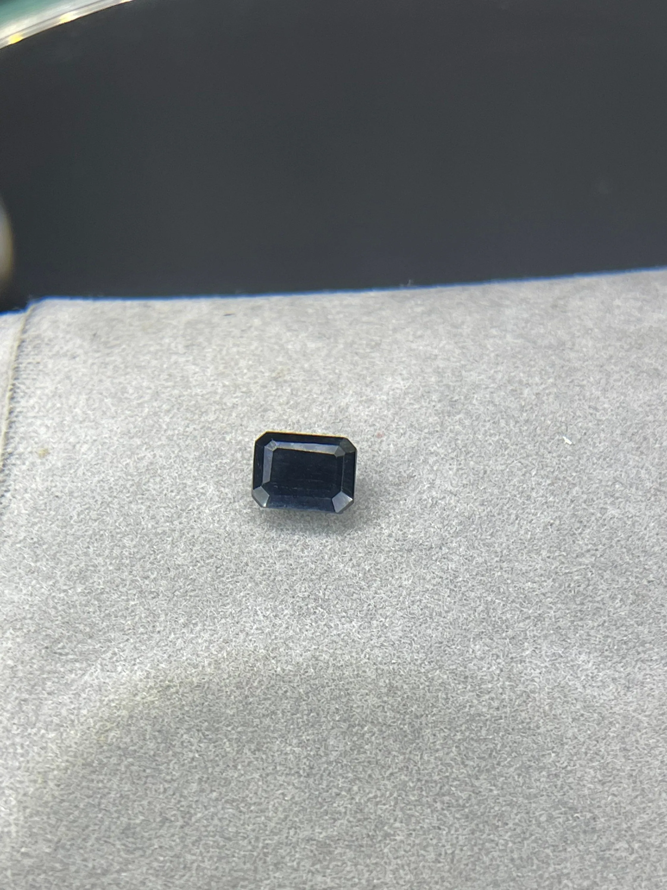 Natural Unheated Midnight Sapphire Emerald Cut 8x6 Loose Gemstones (Matching Pair Per Order 4 Carats Total Weight)