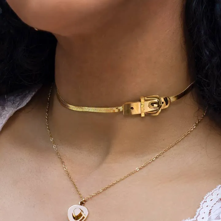 Necklace | Brooks Buckle Choker | Peter and June