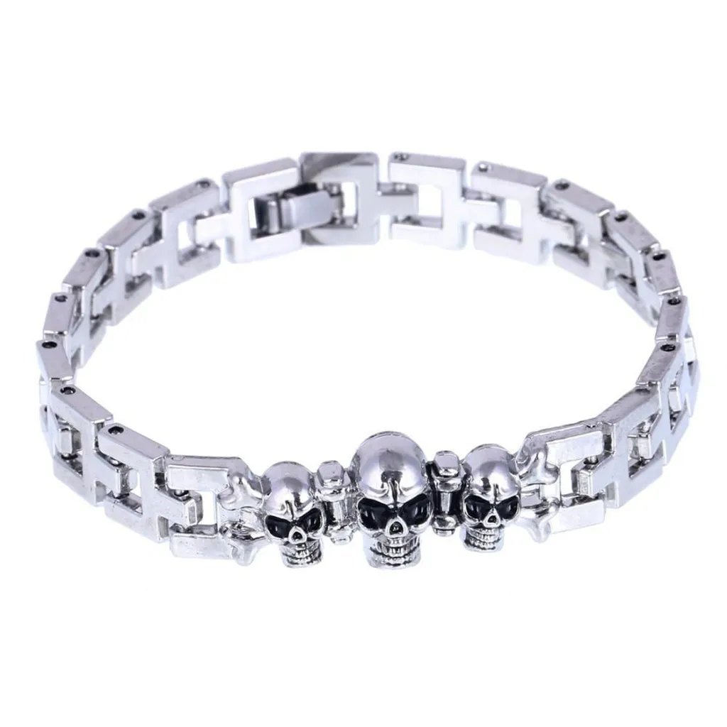 New Charming Skull Silver Color Bracelet