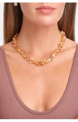 NG-14369LQ citrine necklace