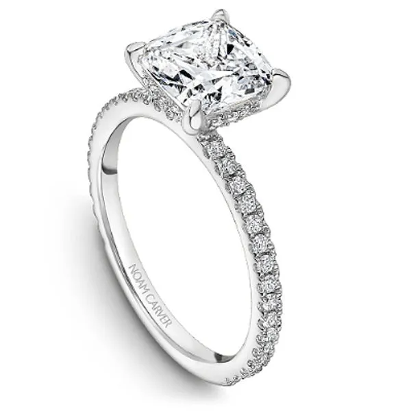 Noam Carver Hidden Halo French Set Diamond Engagement Ring