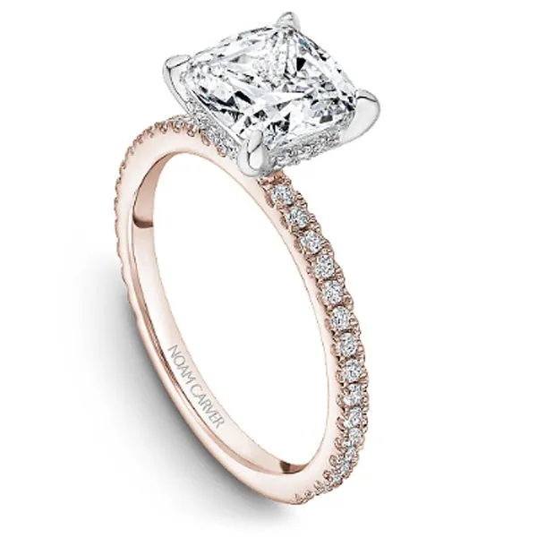 Noam Carver Hidden Halo French Set Diamond Engagement Ring