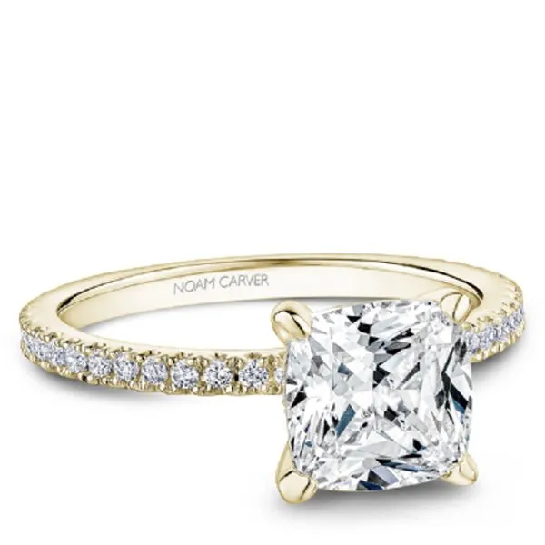 Noam Carver Hidden Halo French Set Diamond Engagement Ring