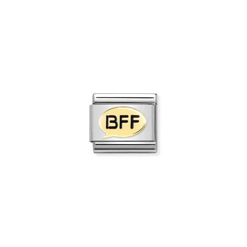 Nomination Composable Link BFF Speech Bubble, 18K Gold & Enamel