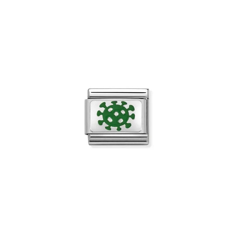 Nomination Composable Link Corona Virus, Silver & Enamel