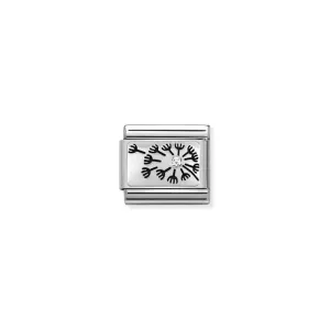 Nomination Composable Link Dandelion, Cubic Zirconia, Silver