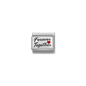Nomination Composable Link Forever Together Red Heart, Silver & Enamel