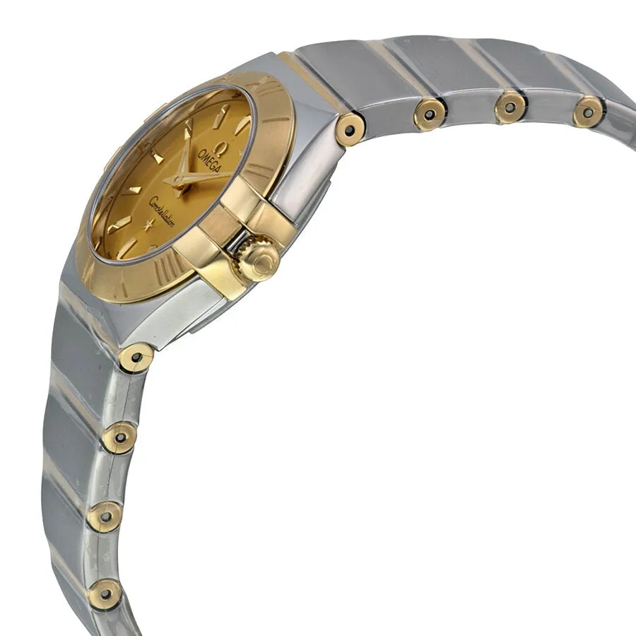 Omega Constellation Champagne Dial Yellow Gold and Stainless Steel Ladies Watch 12320246008002
