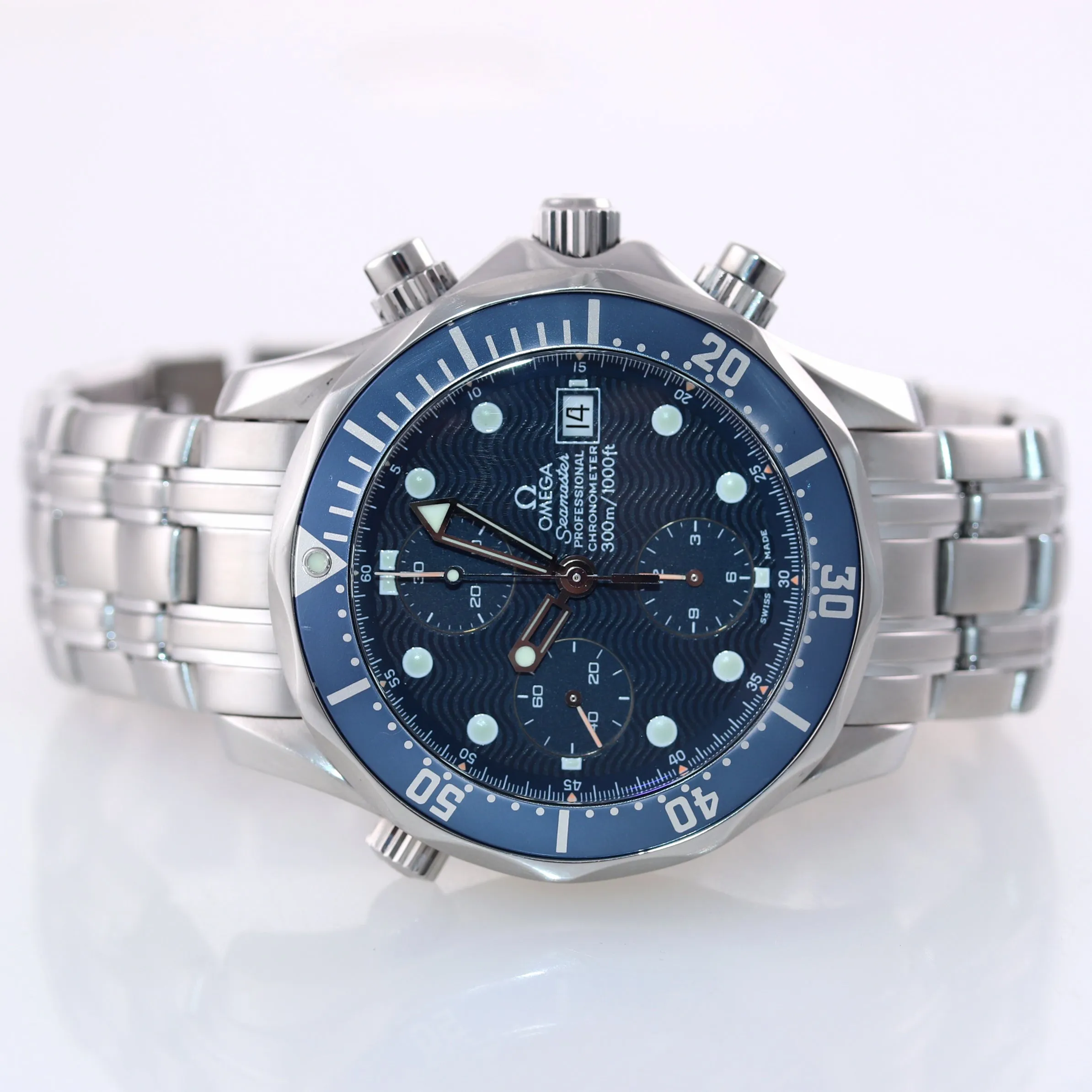 Omega Seamaster Pro Chronograph 300M 2599.80 Blue Wave Automatic 41.5mm Watch