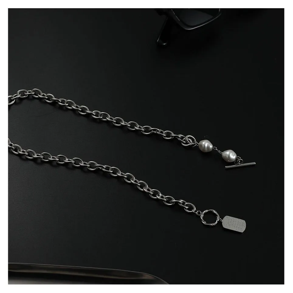 Ot Buckle Pearl Choker