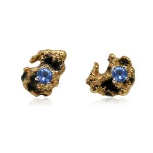 Out of the Sea  Earrings with Sapphire