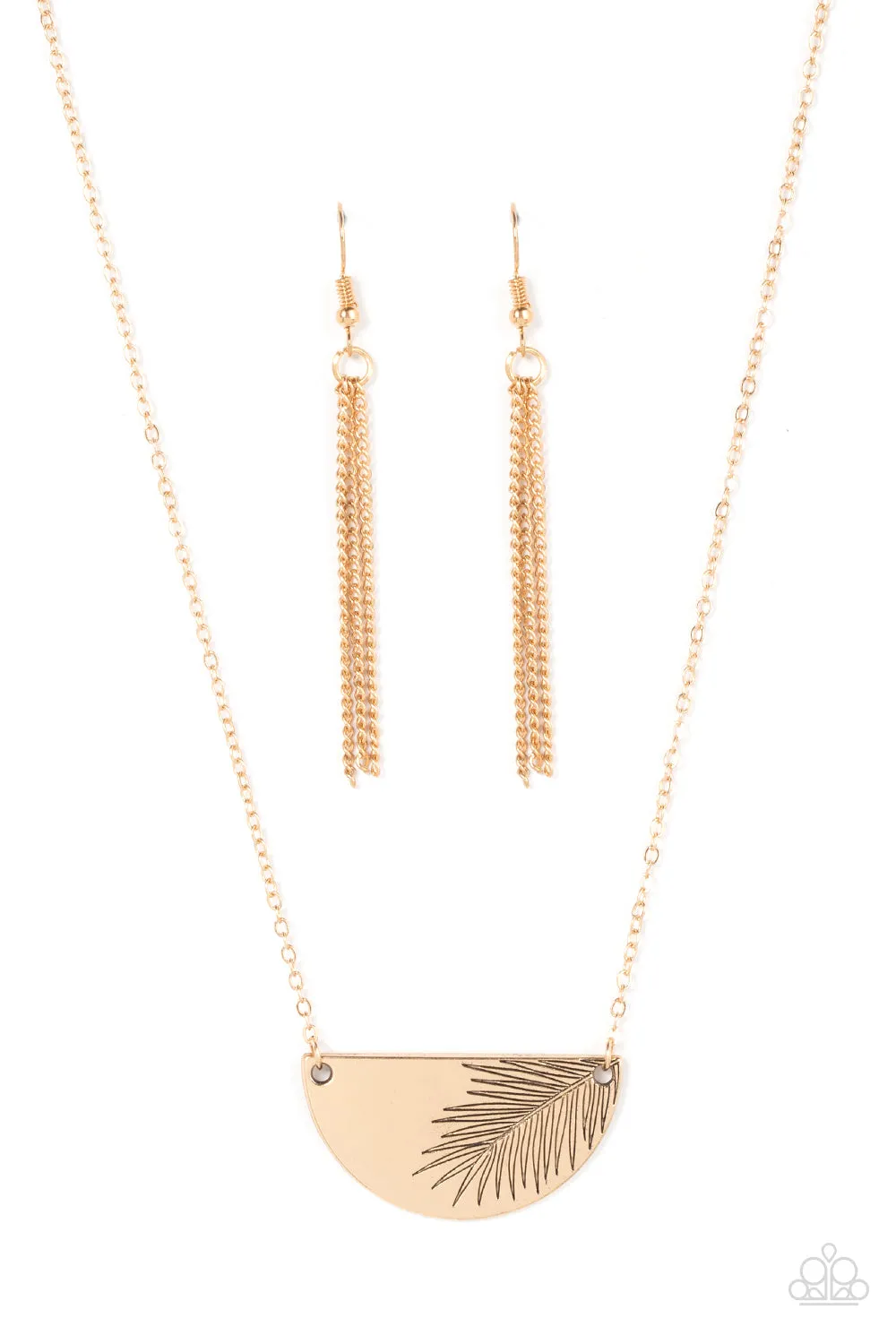 PAPARAZZI Cool, PALM, and Collected - Gold NECKLACES