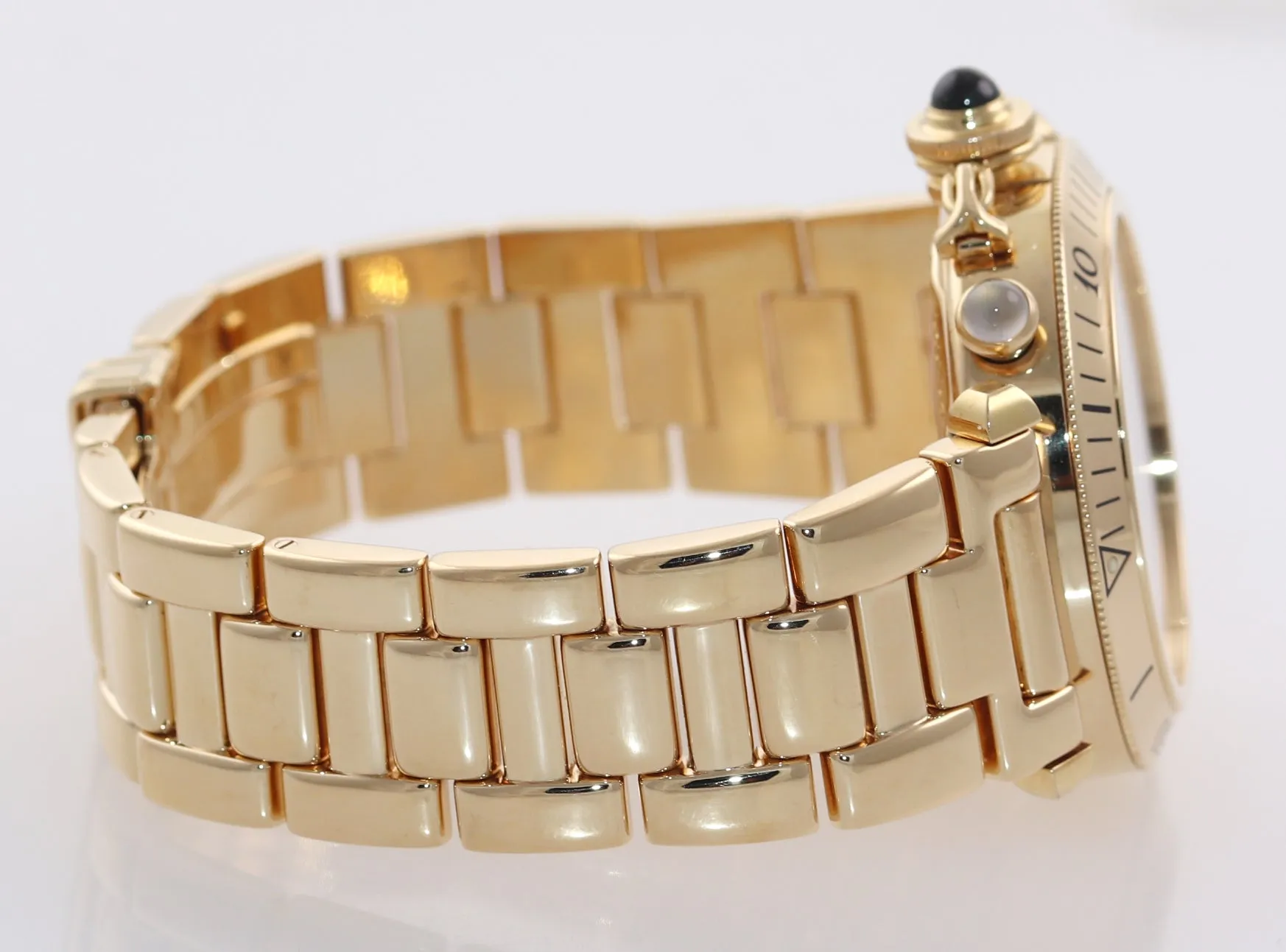 PAPERS Cartier Pasha 39mm 18K Yellow Gold Three Time Zone Automatic 0925 Watch