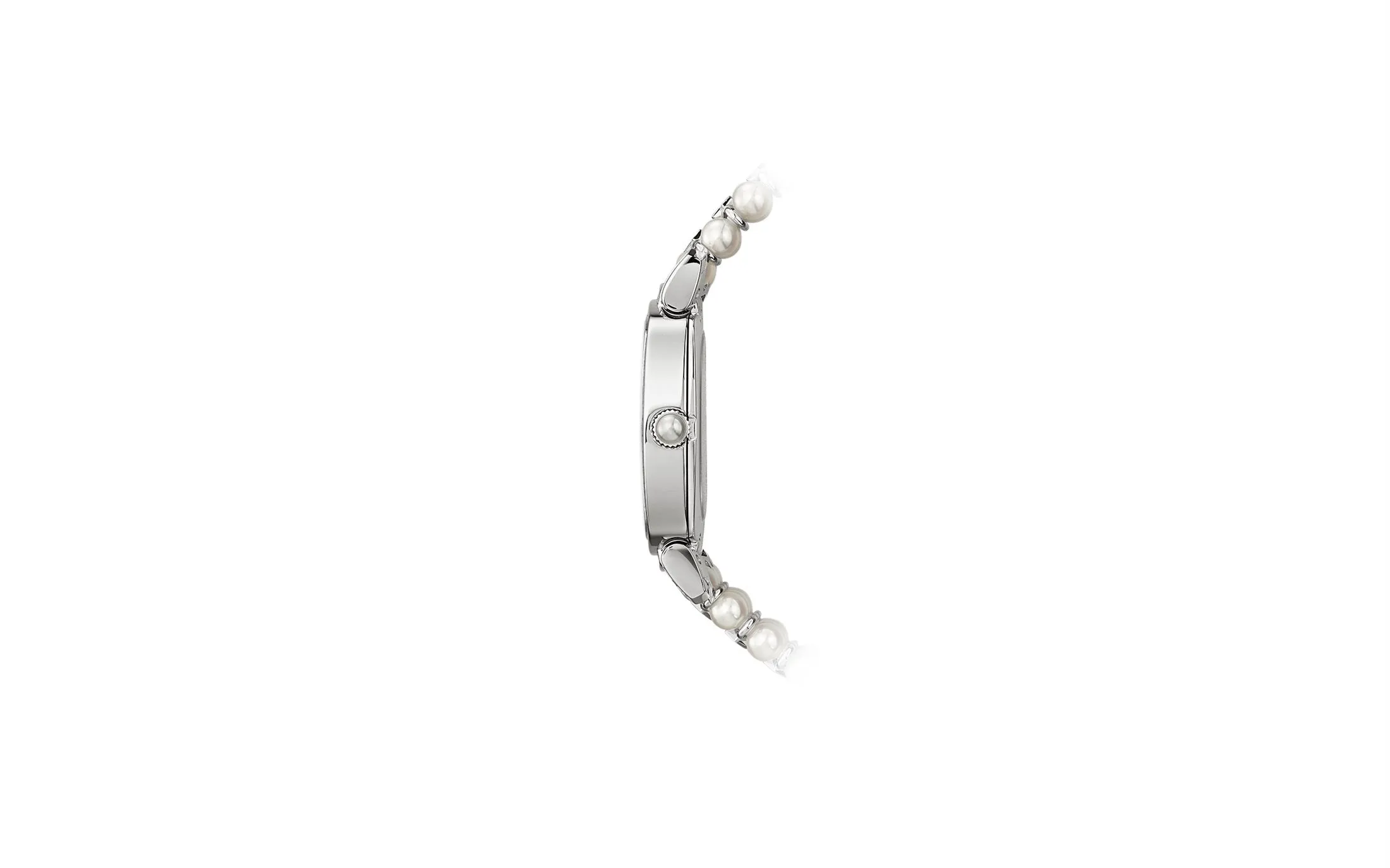 Patek Philippe Ladies Gondolo Haute Joaillerie, 18kt White Gold set with diamonds and Akoya pearls, 31 × 34.8mm, Ref# 7042/100G-010