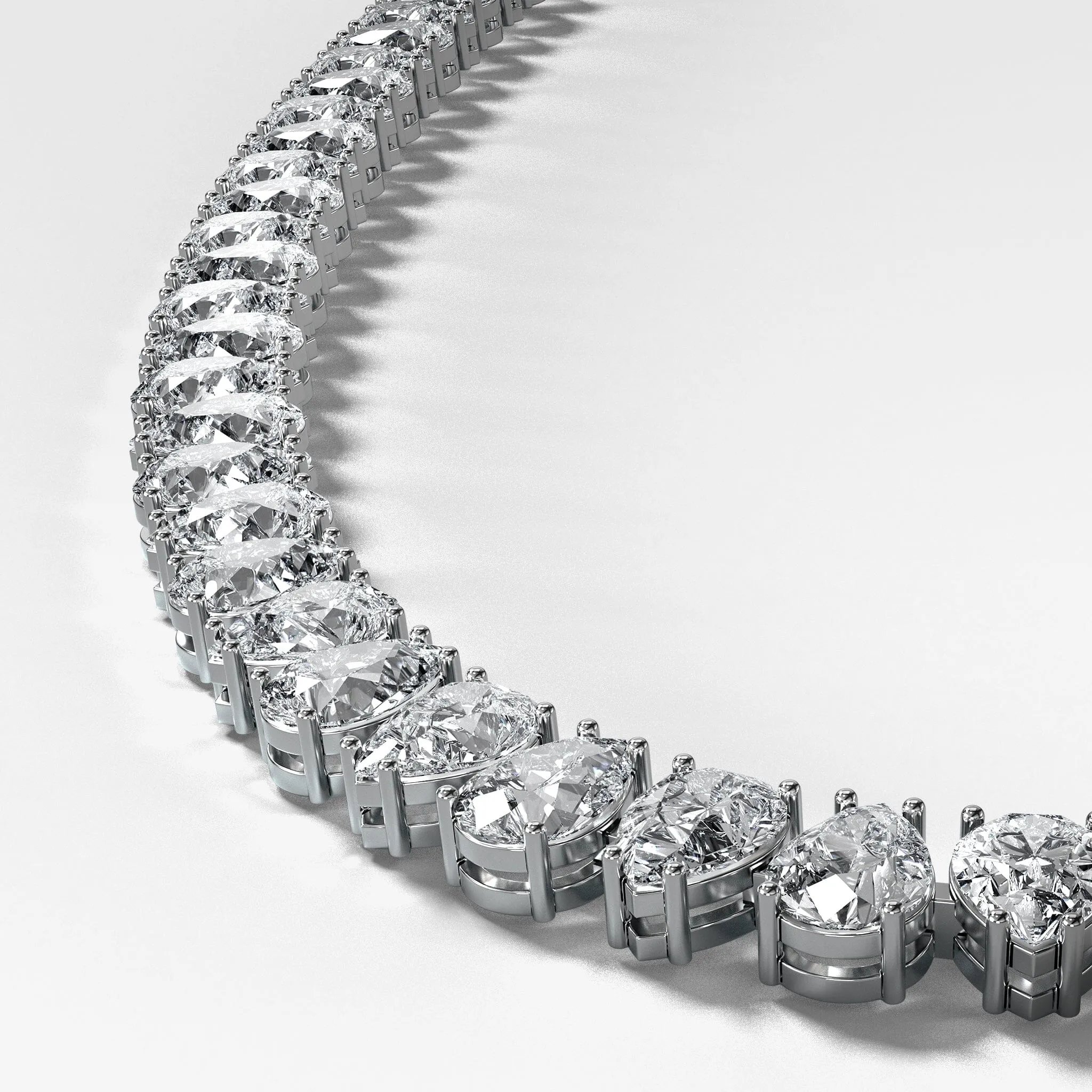 Pear Diamond Choker Necklace