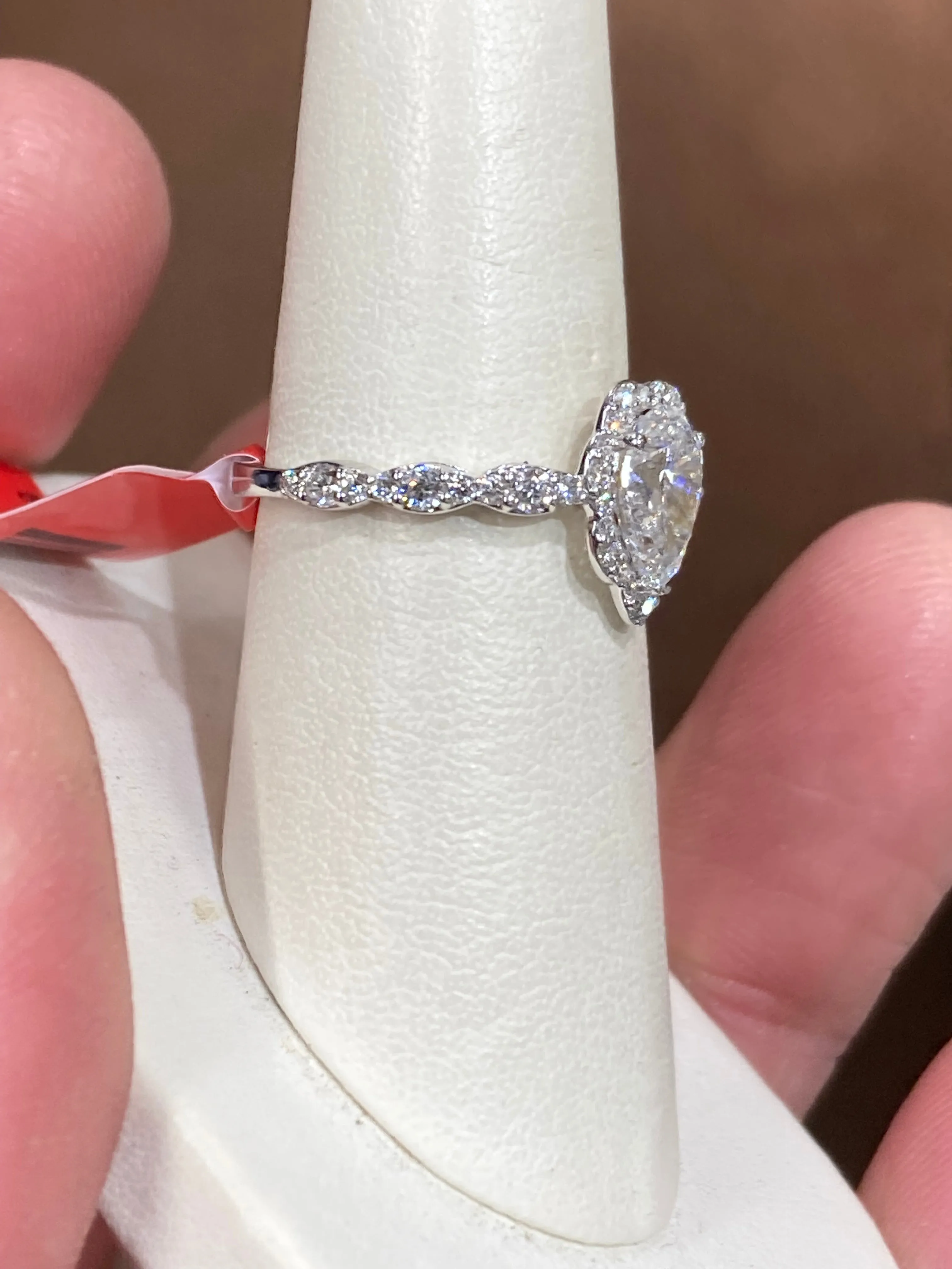 Pear Shaped Diamond Engagement  Ring