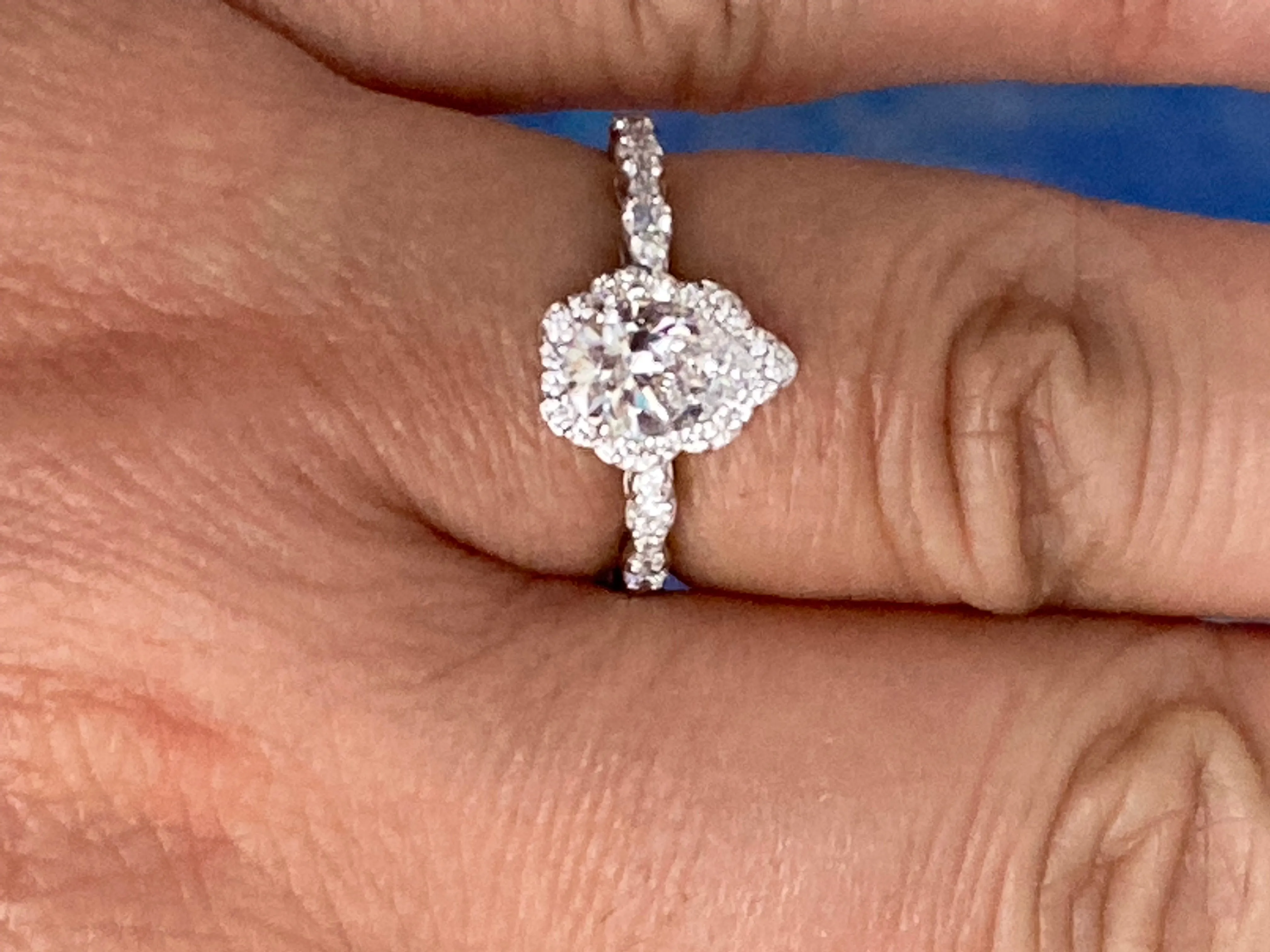 Pear Shaped Diamond Engagement  Ring