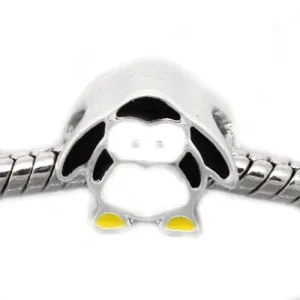 Penguin Charm Bead For Snake Charm Bracelet