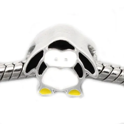 Penguin Charm Bead For Snake Charm Bracelet