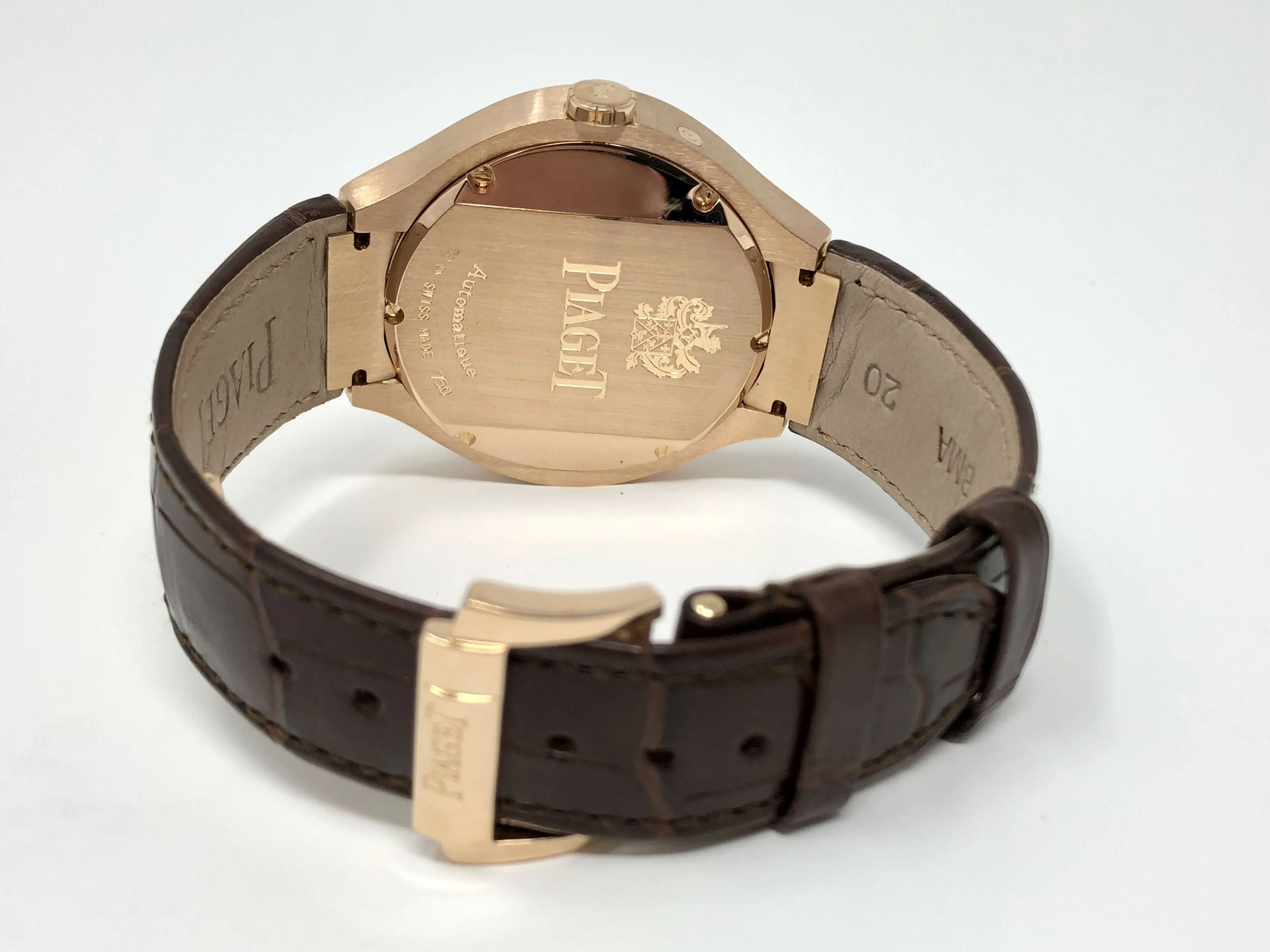 Piaget Polo GMT Power Reserve Date Brown Alligator Strap GOA30028 - Pre-Owned
