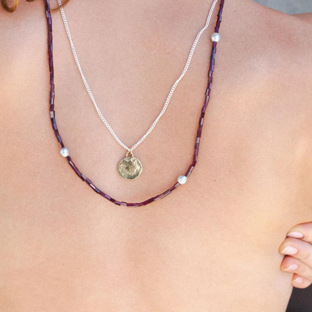 Pillar & Pearl Necklace