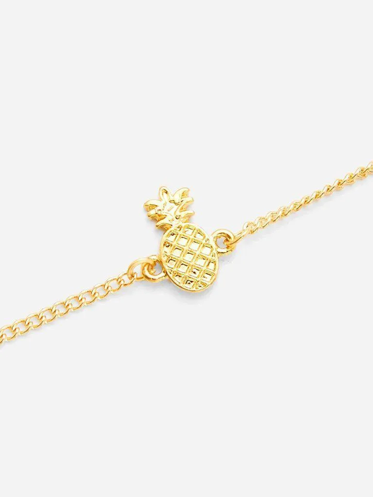 Pineapple Detail Link Bracelet