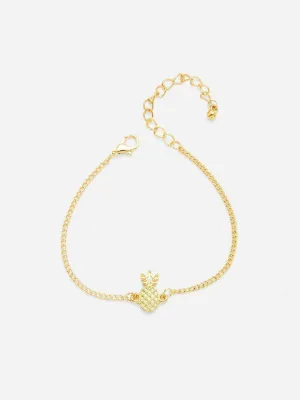 Pineapple Detail Link Bracelet