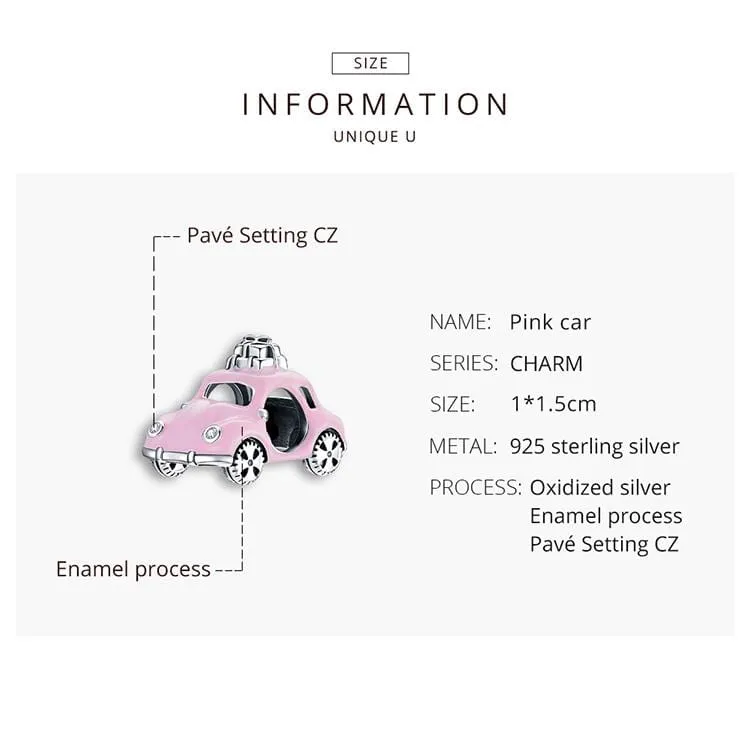 Pink Beach Buggy Charm