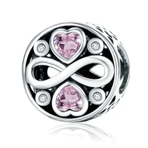 Pink Heart Infinity Charm