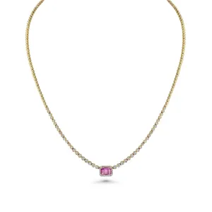 Pink Sapphire Leia Diamond Choker