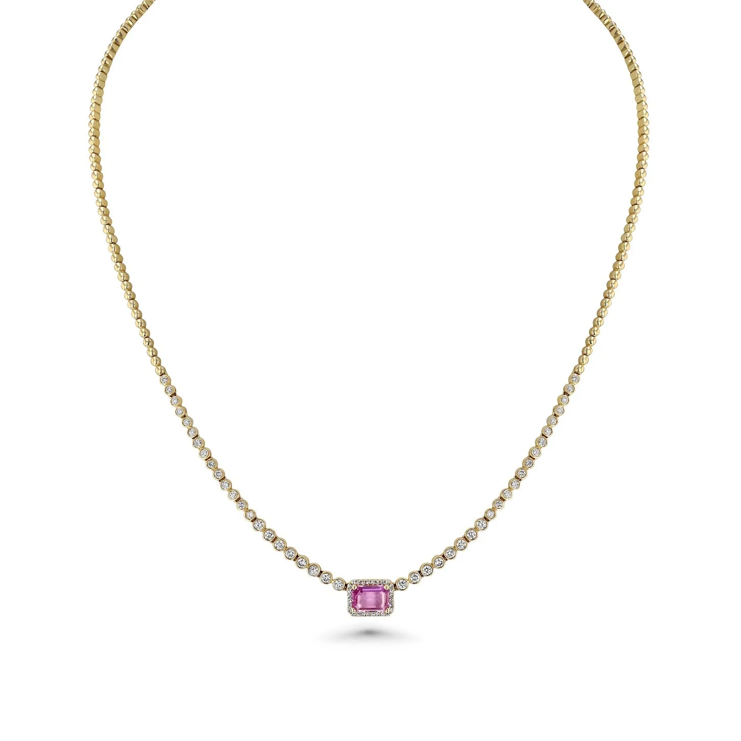 Pink Sapphire Leia Diamond Choker