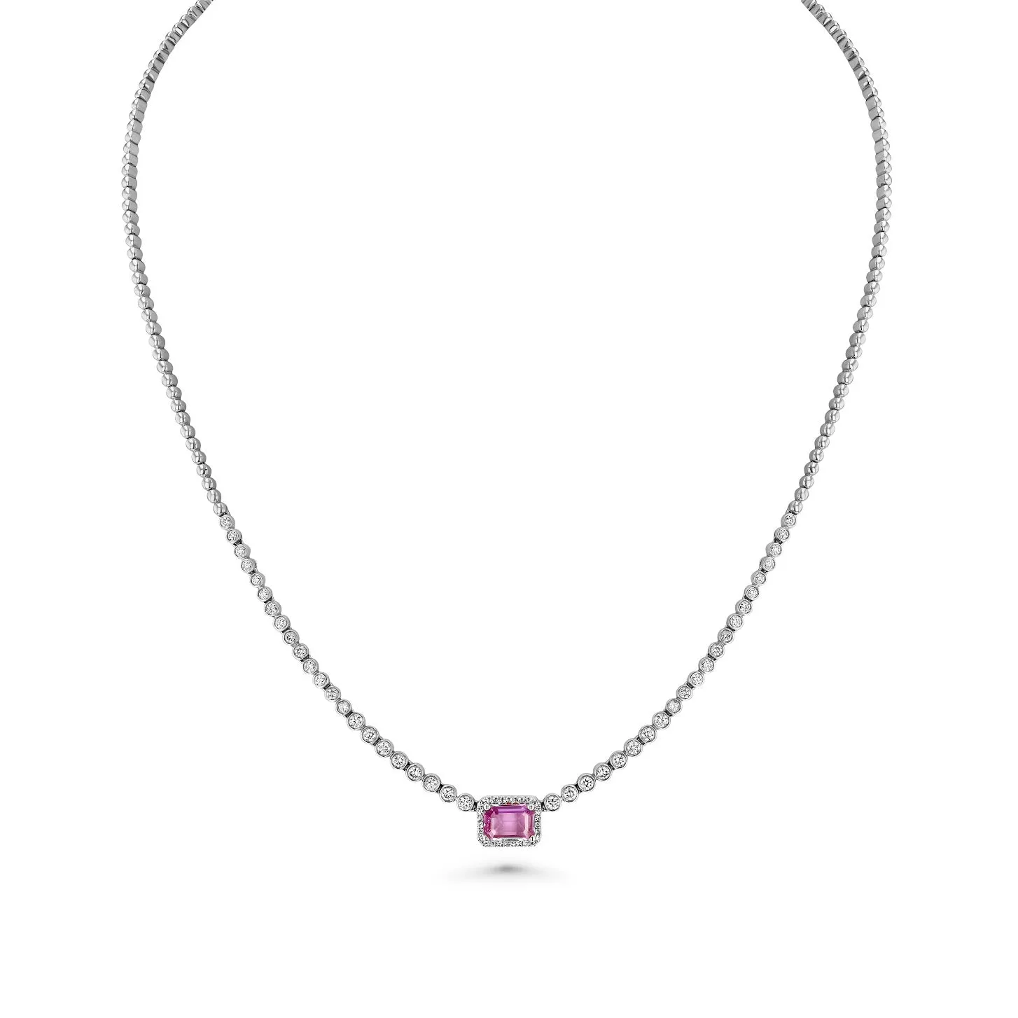 Pink Sapphire Leia Diamond Choker