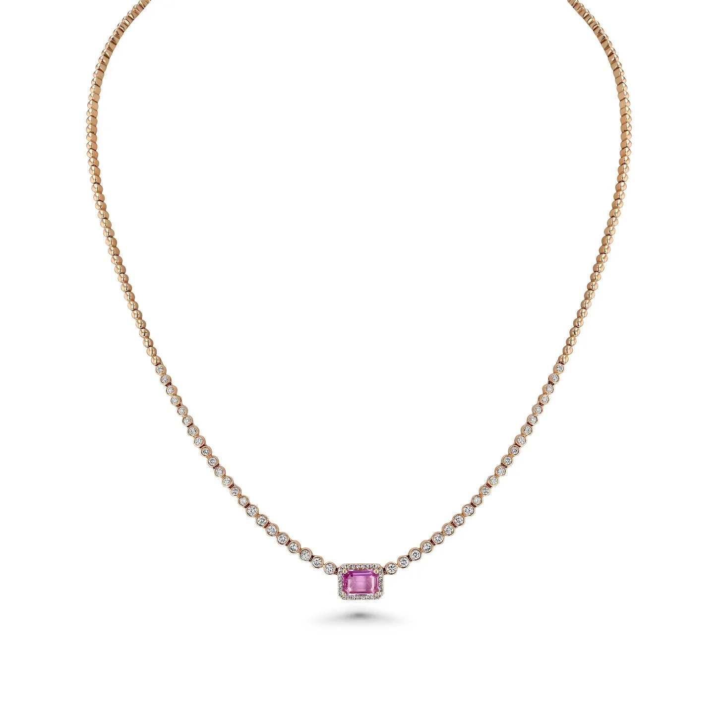 Pink Sapphire Leia Diamond Choker