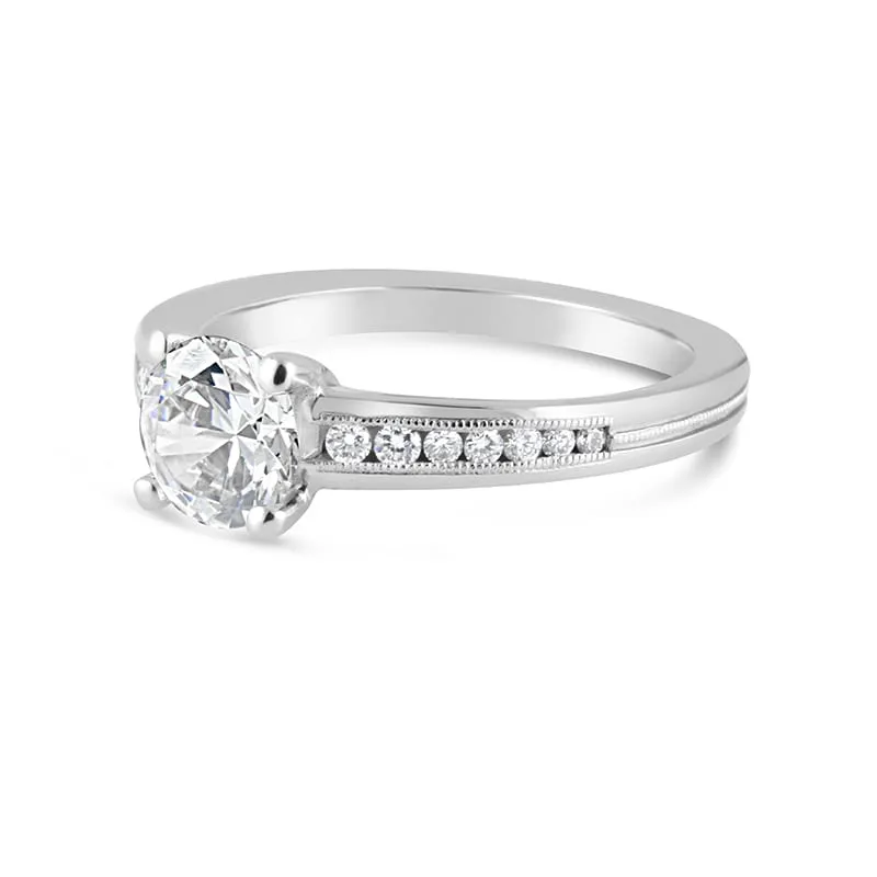 Platinum R297-1D Engagement Ring