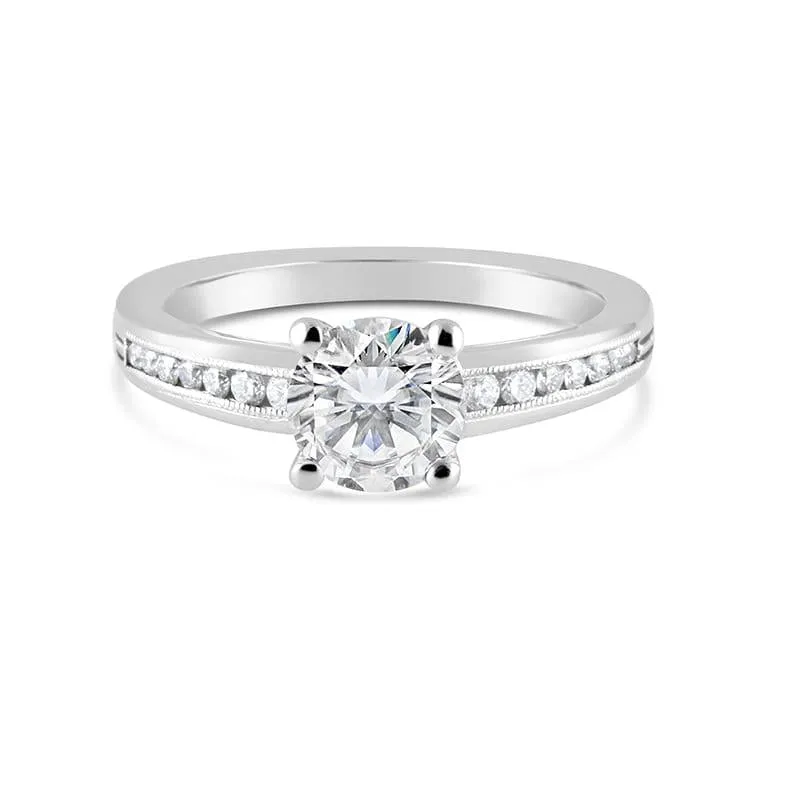 Platinum R297-1D Engagement Ring