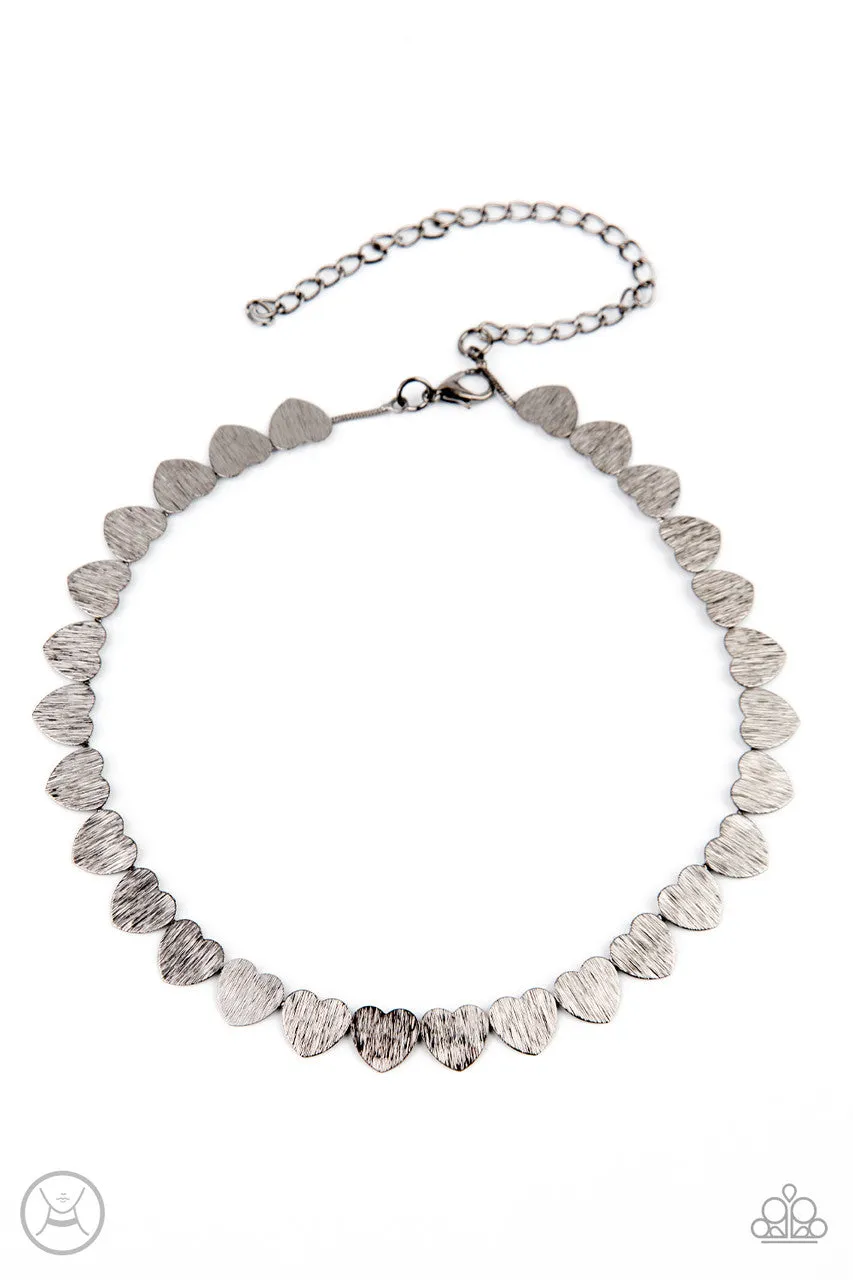 Playing HEART to Get Black Paparazzi Choker Necklace