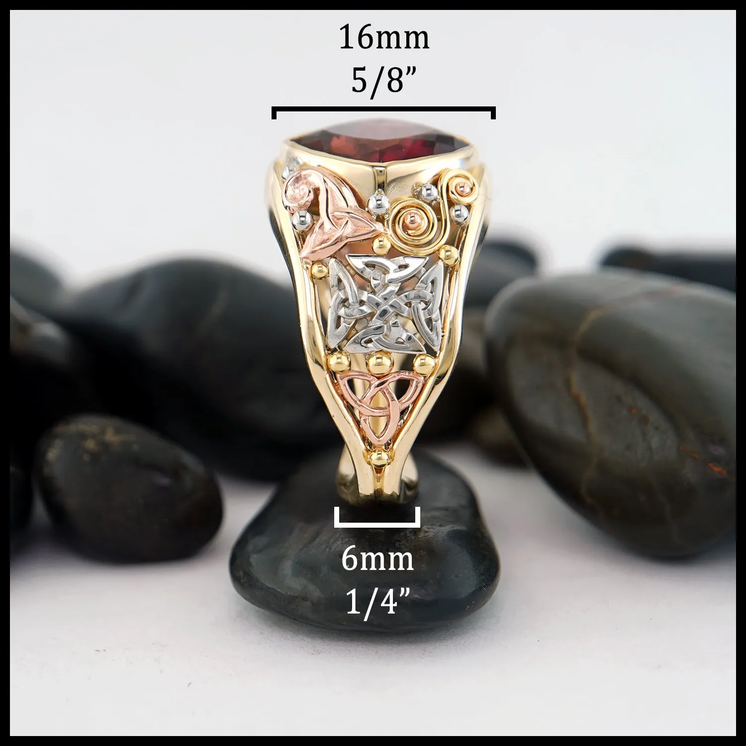 Plum Tourmaline Custom Frame Ring
