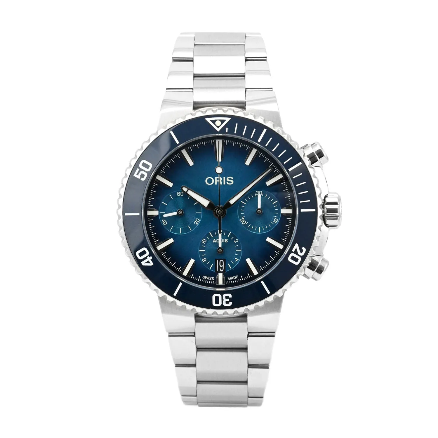 Pre-Owned Oris Aquis Automatic Chronograph – PRE-01 771 7793 4155-07 8 23 01PEB