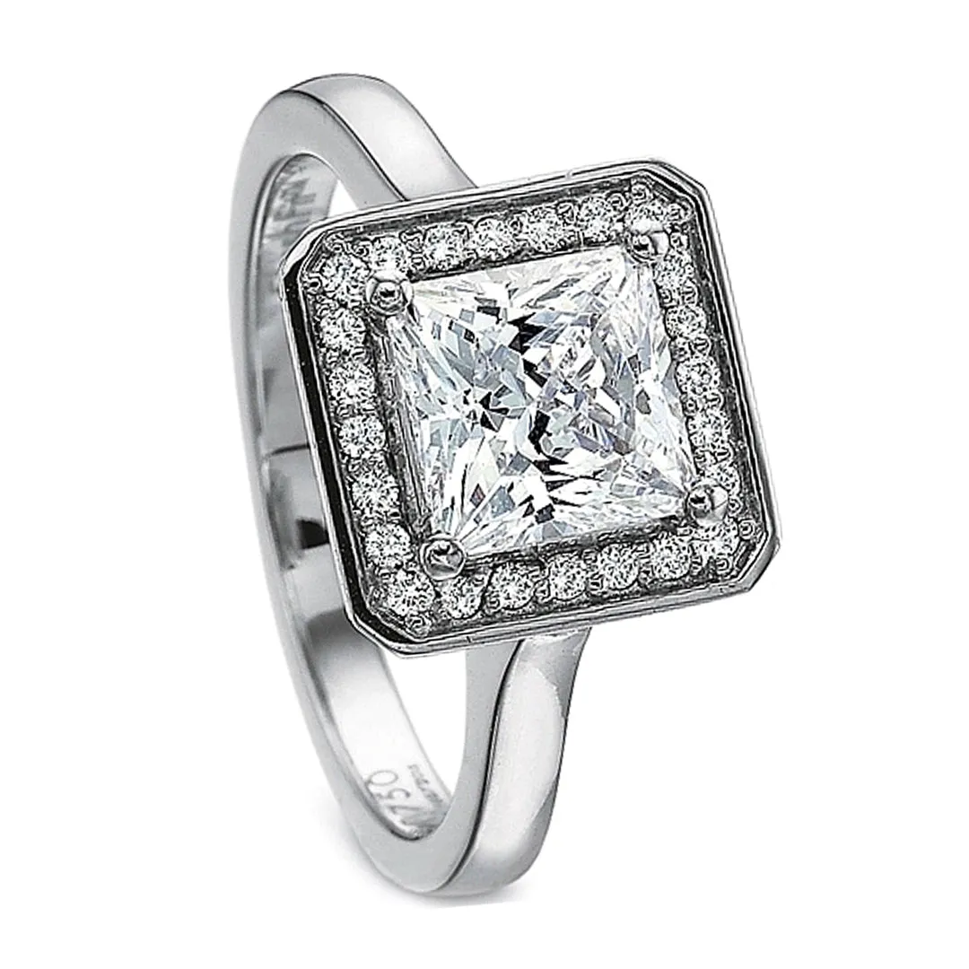 Precision Set Flush Fit Diamond Engagement Ring