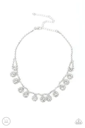 Princess Prominence White Paparazzi Choker Necklace