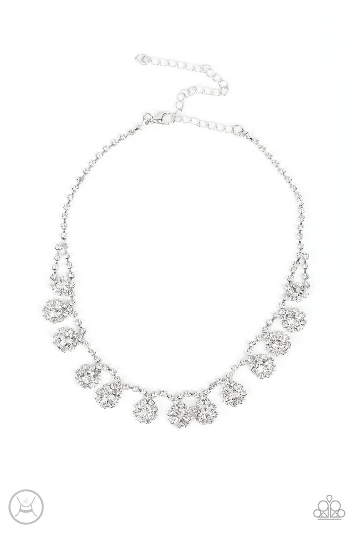 Princess Prominence White Paparazzi Choker Necklace
