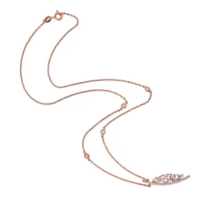 Prong Set Baguette Diamond Designer Choker Necklace For Her In Rose Gold