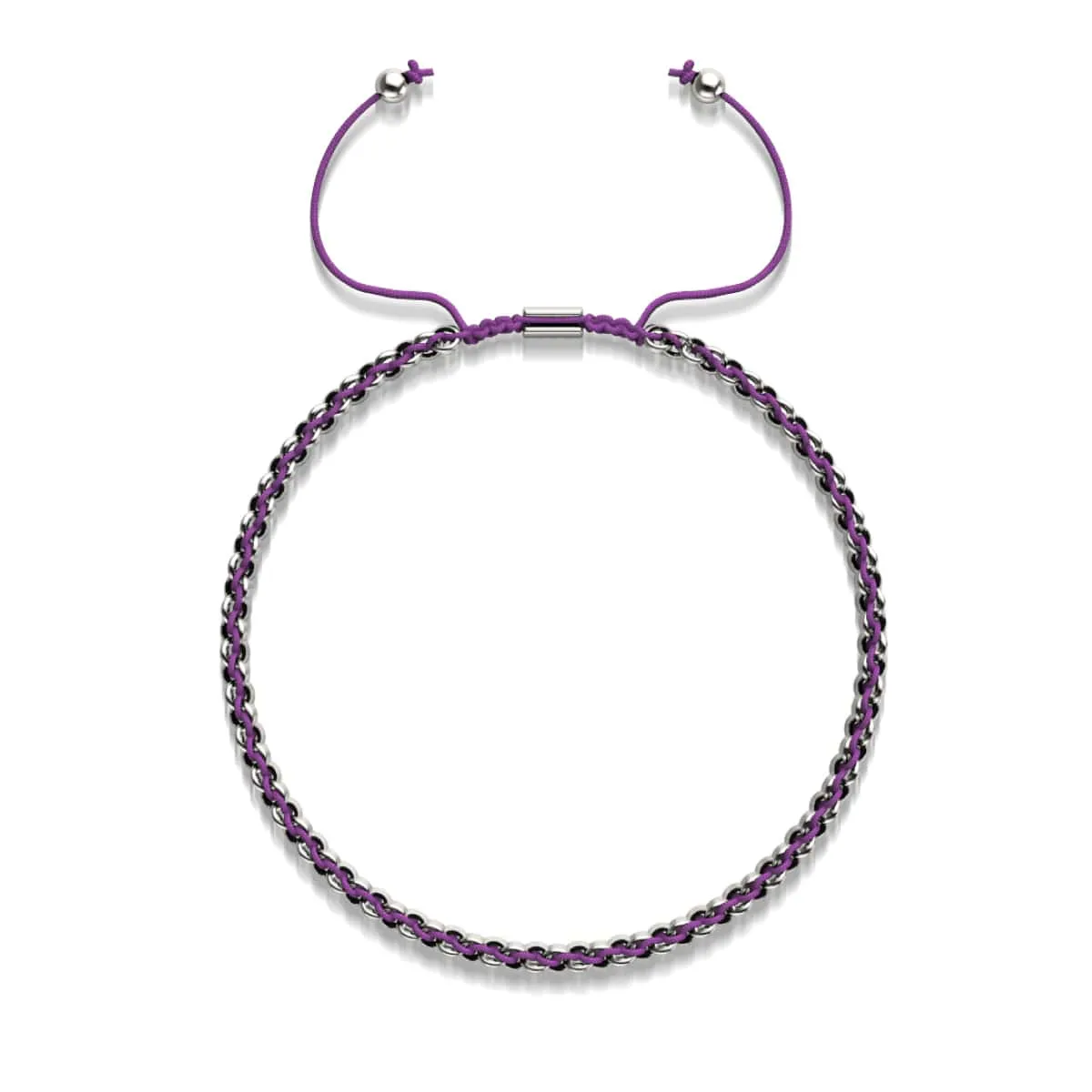 Purple x Silver | Kismet Links | Choker Necklace