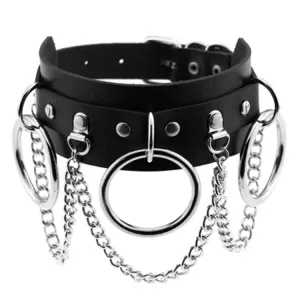 "BLACK/RED PUNK CHAIN" CHOKER Y021602