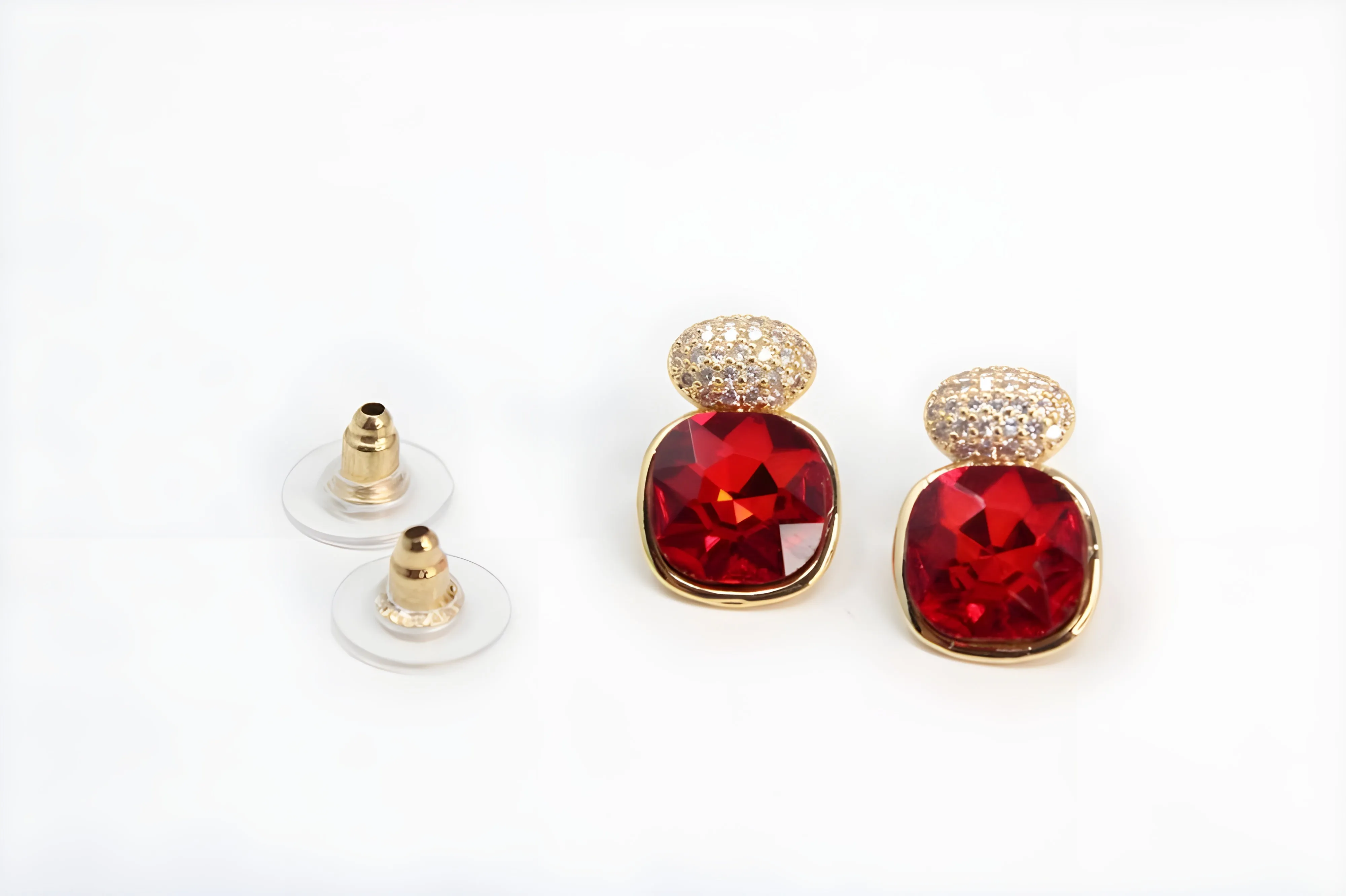 Radiant Ruby Cascade Earrings