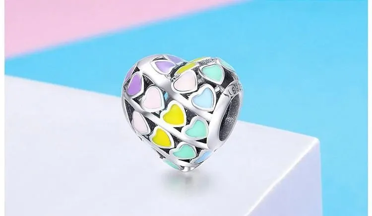 Rainbow Heart Charm