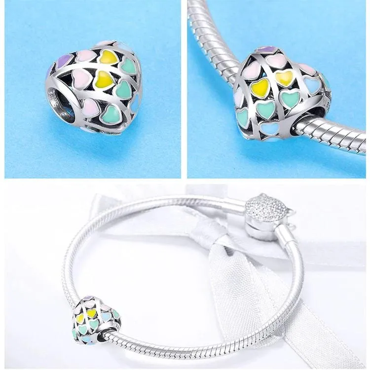 Rainbow Heart Charm